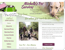 Tablet Screenshot of michellespetservices.com